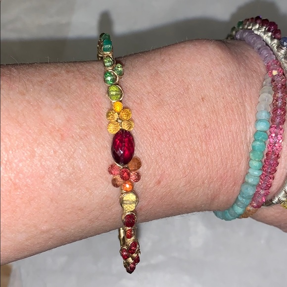 Genuine Gemstone Bracelets*Rubys,Amythest,Peridot - Picture 8 of 16